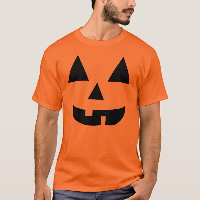 Pumpkin Face Halloween T - Shirt (Vorderseite)
