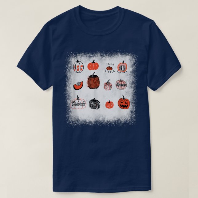 Pumpkin Face Jack O' Lantern Halloween Danke T-Shirt (Design vorne)