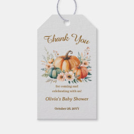 Pumpkin Fall Autumn Boho Floral Vielen Dank Geschenkanhänger