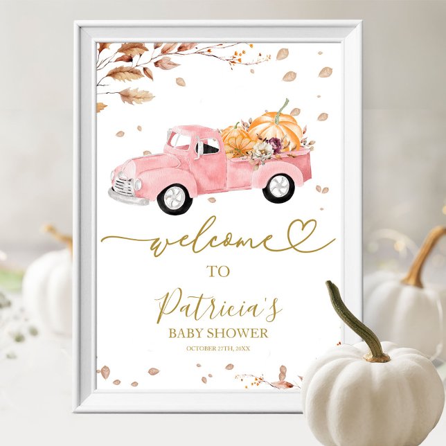 Pumpkin Fall Baby Dusche Begrüßungszeichen Poster (Von Creator hochgeladen)