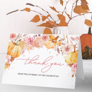 Pumpkin Fall Baby Dusche Vielen Dank Dankeskarte