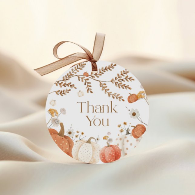 Pumpkin Fall Baby Dusche Vielen Dank Geschenkanhänger (Von Creator hochgeladen)