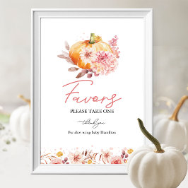 Pumpkin Fall Baby Duwer Lieblingszeichen Poster
