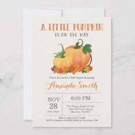 Pumpkin Fall Baby Shower Einladungskarte