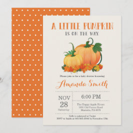 Pumpkin Fall Baby Shower Einladungskarte