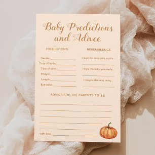 Pumpkin Fall Baby Shower Vorhersagen Beratung Spie