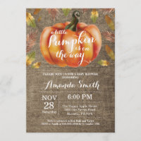 Pumpkin Fall Babydusche Einladung Burlap