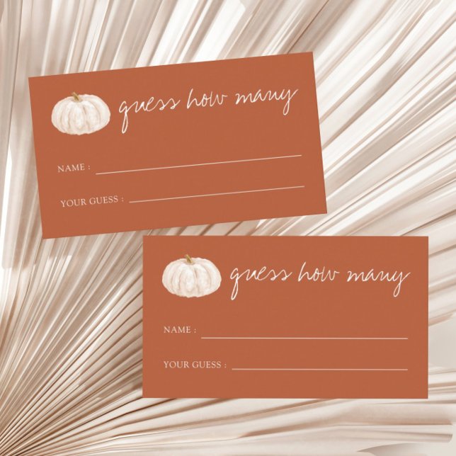 Pumpkin Fall Babydusche schätzt wie viele Begleitkarte (Von Creator hochgeladen)