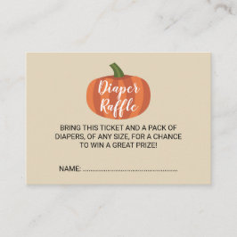 Pumpkin Fall Babydusche Windeln Raffle Ticket