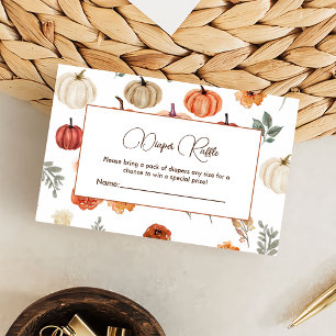 Pumpkin Fall Babydusche Windelwanne Begleitkarte