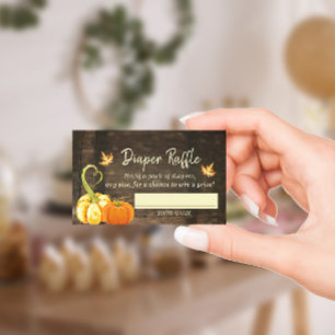Pumpkin Fall Babydusche Windelwaschkarte Begleitkarte