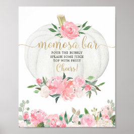 Pumpkin Fall blumenartig Momosa Bar Baby Duschzeic Poster