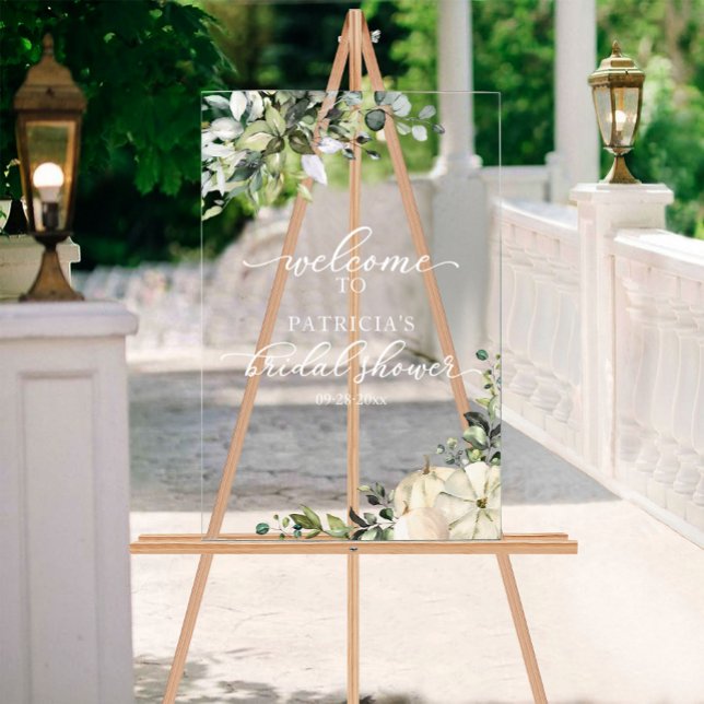 Pumpkin Fall Brautparty Begrüßungszeichen Acrylschild (Von Creator hochgeladen)