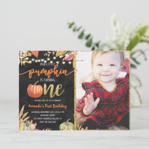 Pumpkin Fall Chalkboard  Einladung