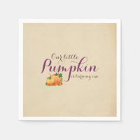 Pumpkin Fall Erster Geburtstag Party Lila Napkin