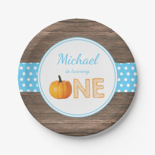 Pumpkin Fall First Birthday Party Paper Teller