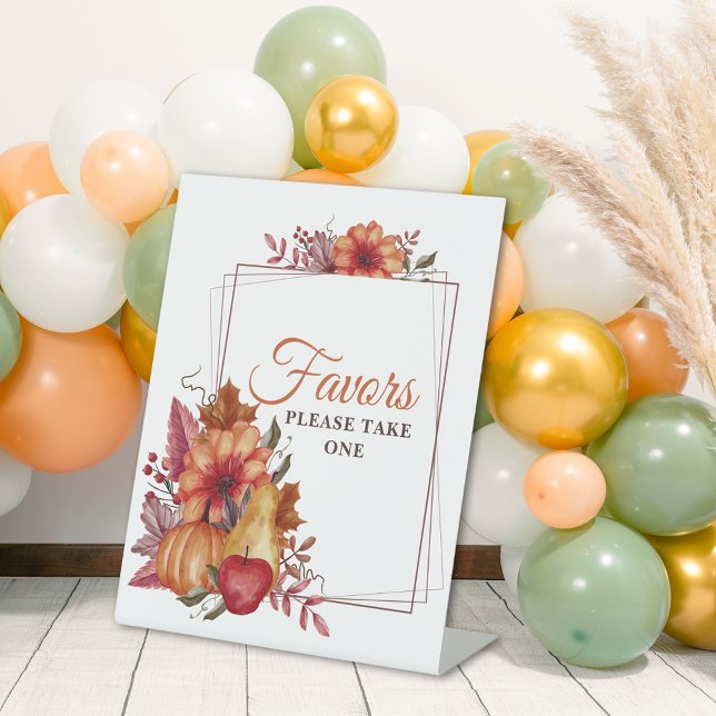 Pumpkin Fall Floral Baby Duwer Favoriten Sockelschild (Von Creator hochgeladen)