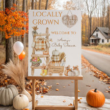 Pumpkin Fall Grown Baby Shower Willkommen