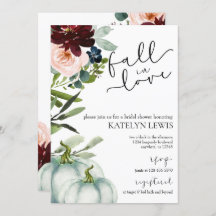 Pumpkin Fall in Liebe Brautdusche Einladung