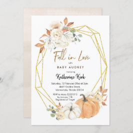 Pumpkin Fall in Liebe Kinderdusche Einladung