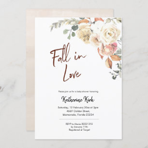 Pumpkin Fall in Liebe Kinderdusche Einladung