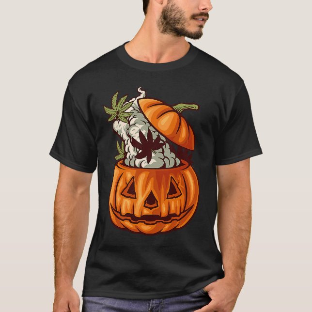 Pumpkin Fall Magic Theme Party Costume Happy Hallo T-Shirt (Vorderseite)