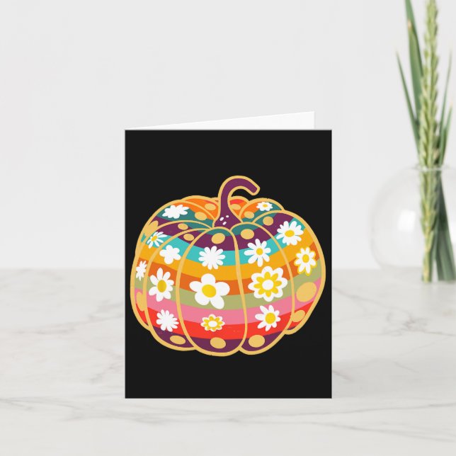 Pumpkin Fall Saison Herbst Halloween Erntedank Karte (Vorderseite)