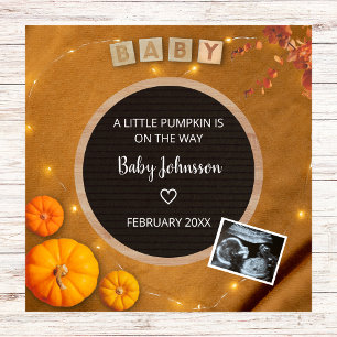 Pumpkin Fall Sonogram Ultraschallund Foto Schwange Ankündigung