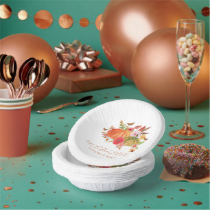 Pumpkin Fall Wildblume Floral 100. Geburtstag Pappteller