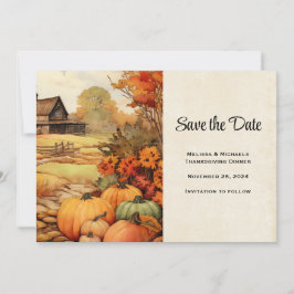 Pumpkin Farm Fall Harvest Erntedank Save The Date