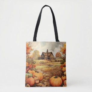 Pumpkin Farm Fall Harvest Erntedank Tasche