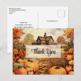 Pumpkin Farm Fall Harvest Erntedank Vielen Dank Postkarte