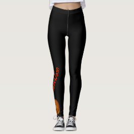 Pumpkin, flammender Schädel Leggings