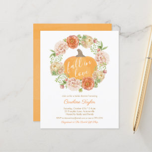 Pumpkin Floral Fall Liebe Fall Brautparty Inv