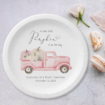 Pumpkin Floral Truck Wasserfarbe Kindermädchen Dus