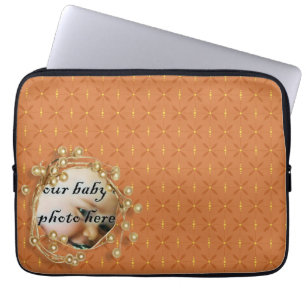 Pumpkin Foto Frame Gold Notebook-Computer-Sleeve Laptopschutzhülle