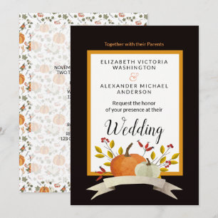 Pumpkin Fun/Erntedank Thema Hochzeit/ Einladung