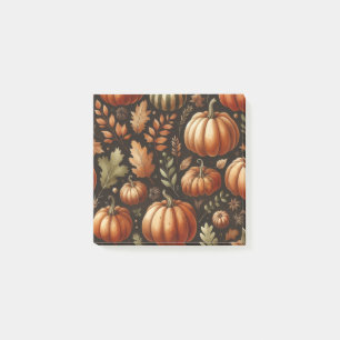 Pumpkin Fun Herbst Erntedank Orange Herbstlaub Post-it Klebezettel