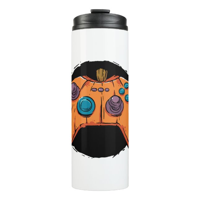 PUMPKIN GAMEPAD HALLOWEEN GAMING THERMOSBECHER (Vorderseite)