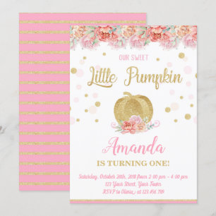 Pumpkin Geburtstagseinladung Einladung