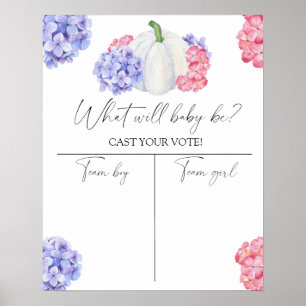 Pumpkin Gender enthüllt Boy oder Girl Chart Poster