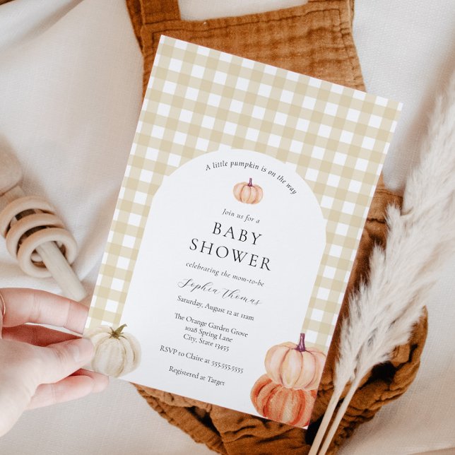 Pumpkin Gender Neutral Baby Shower Arch Einladung (Von Creator hochgeladen)