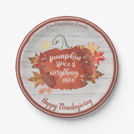 Pumpkin Gewürz & Alles Gute Erntedank Grau Pappteller