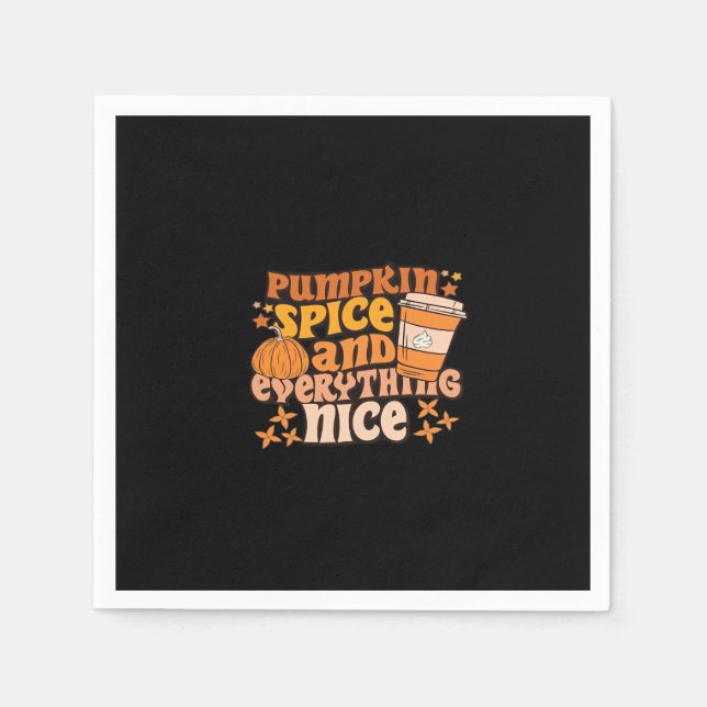Pumpkin Gewürz & Alles Gute Herbstsaison Serviette (Vorderseite)