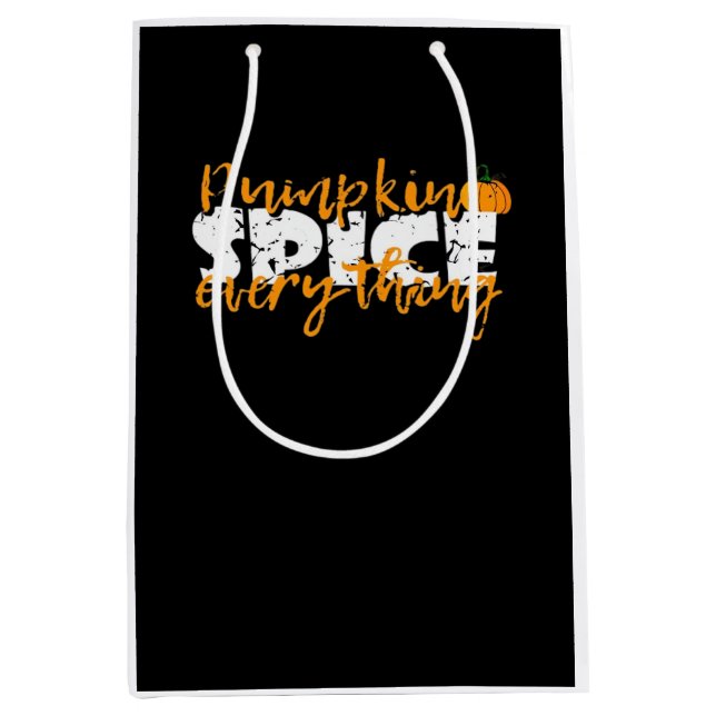 Pumpkin Gewürz Alles Halloween Funny Mittlere Geschenktüte (Vorderseite)