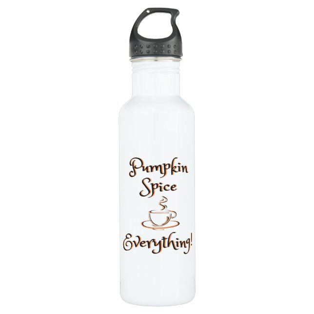 Pumpkin Gewürz Alles Herbst Kaffeetasse Latte Edelstahlflasche (Vorderseite)
