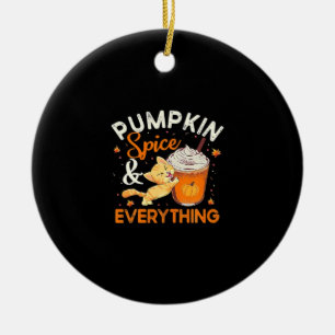 Pumpkin Gewürz Alles Katze Lover Classic Keramik Ornament