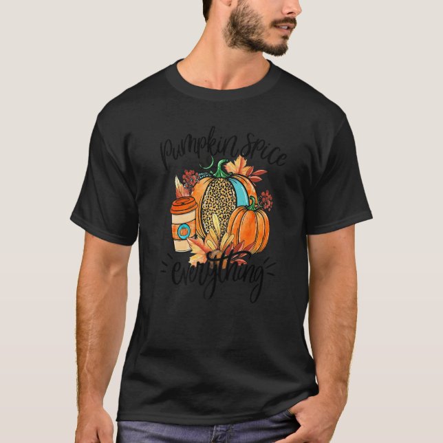 Pumpkin Gewürz alles Latte Fall Kaffeemaschine Kos T-Shirt (Vorderseite)