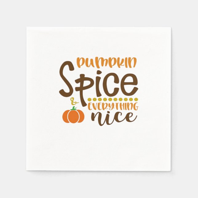 Pumpkin Gewürz & Alles Nette Trend Slogan & Quo Serviette (Vorderseite)