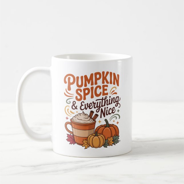 Pumpkin Gewürz & Alles Nizza Fall Kaffeetasse (Links)